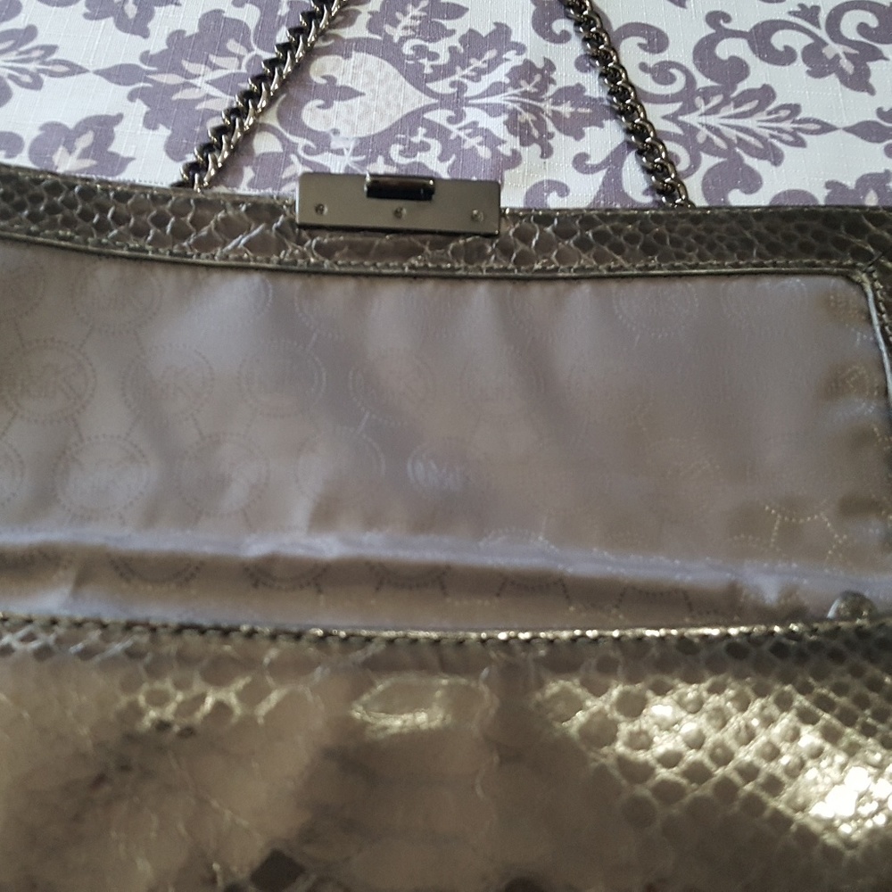Michael Kors Metallic Python Embossed Chain Purse - image 5